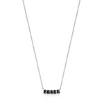Tous - Color Silver Necklace with Onxy